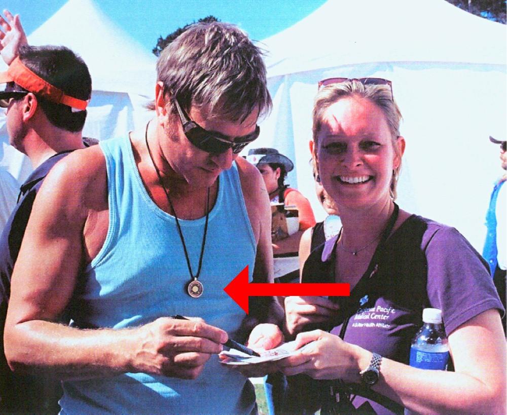 Spotted! Simon Le Bon Duran Duran wearing Q-Link