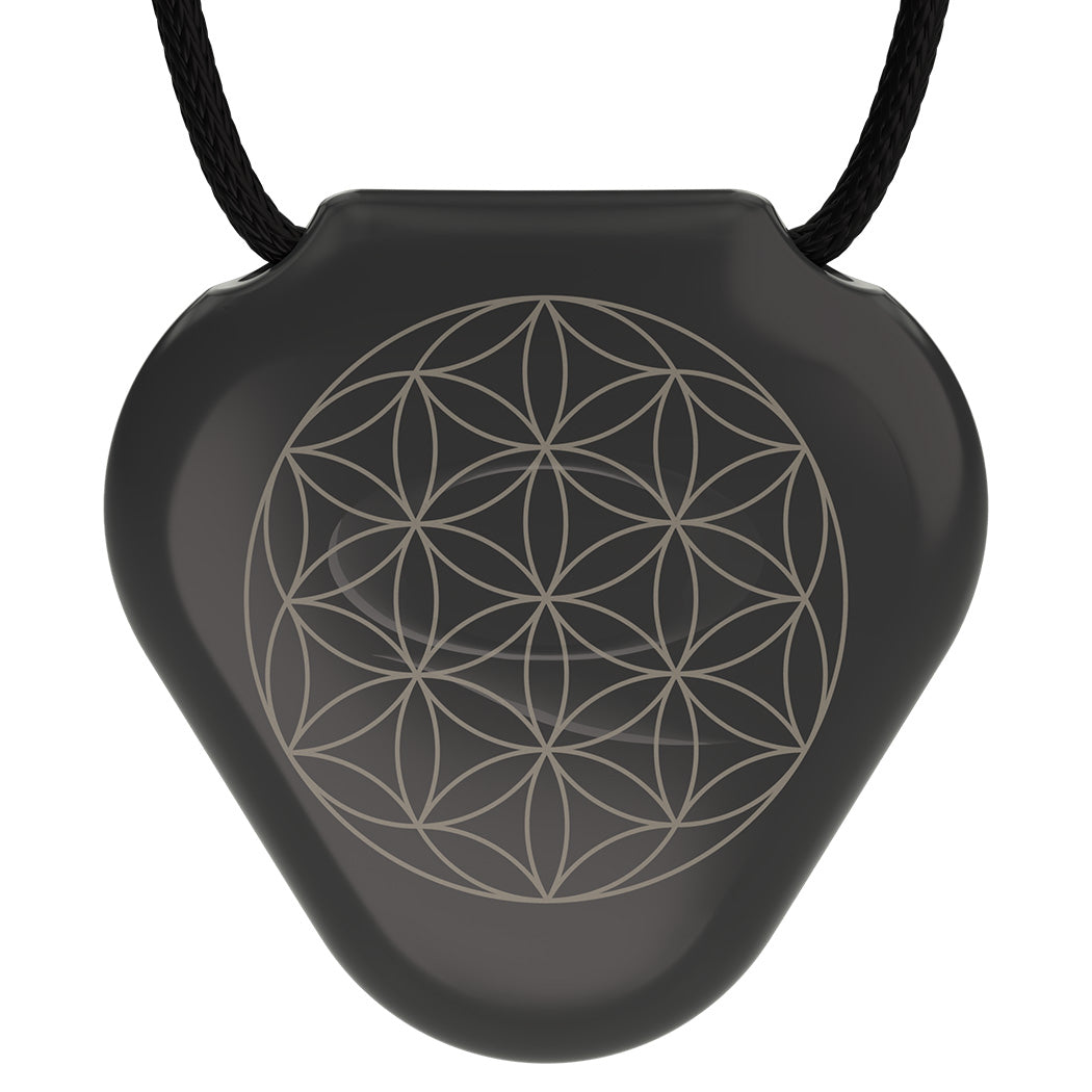 Q-Link Acrylic SRT-3 Pendant (Original Black) Flower of Life