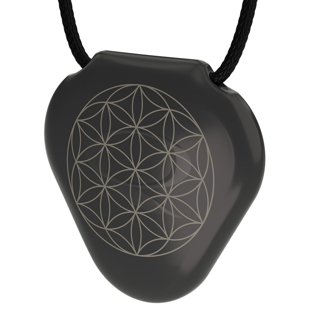 Q-Link Acrylic SRT-3 Pendant (Original Black) Flower of Life