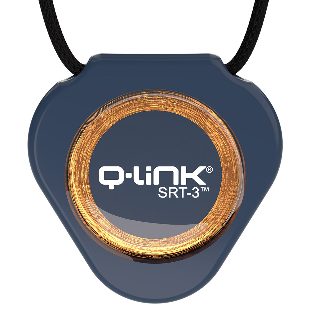 Q-Link Acrylic SRT-3 Pendant (True Blue) Lotus Flower