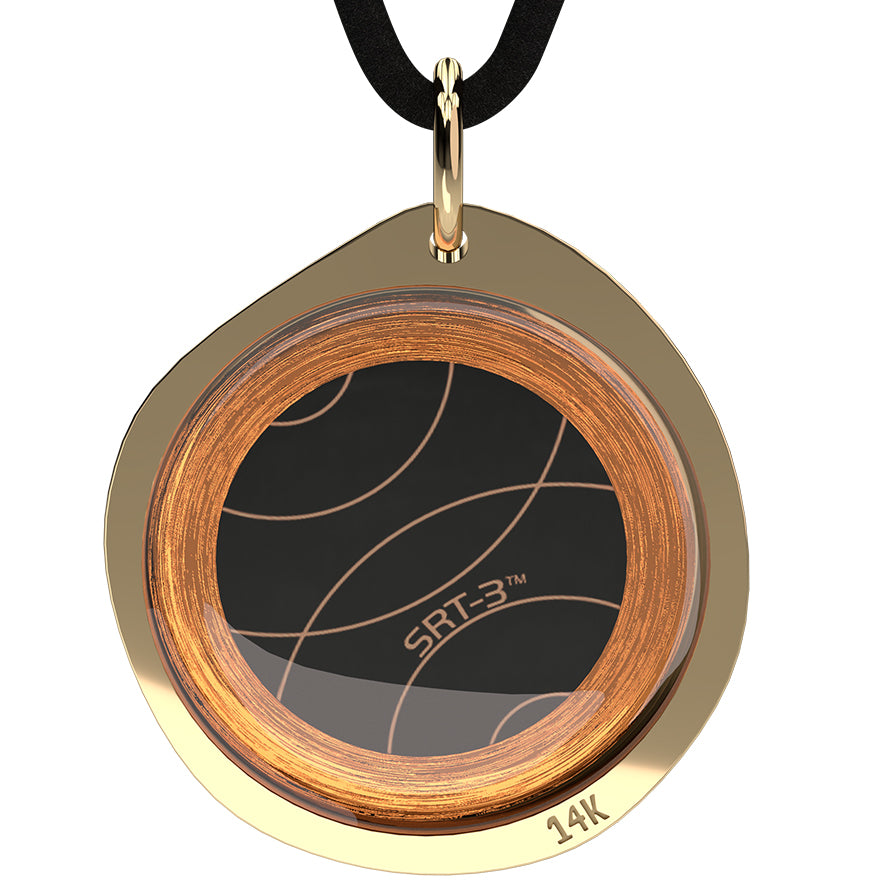 Q-Link Gold Pebble SRT-3 Pendant (Polished)