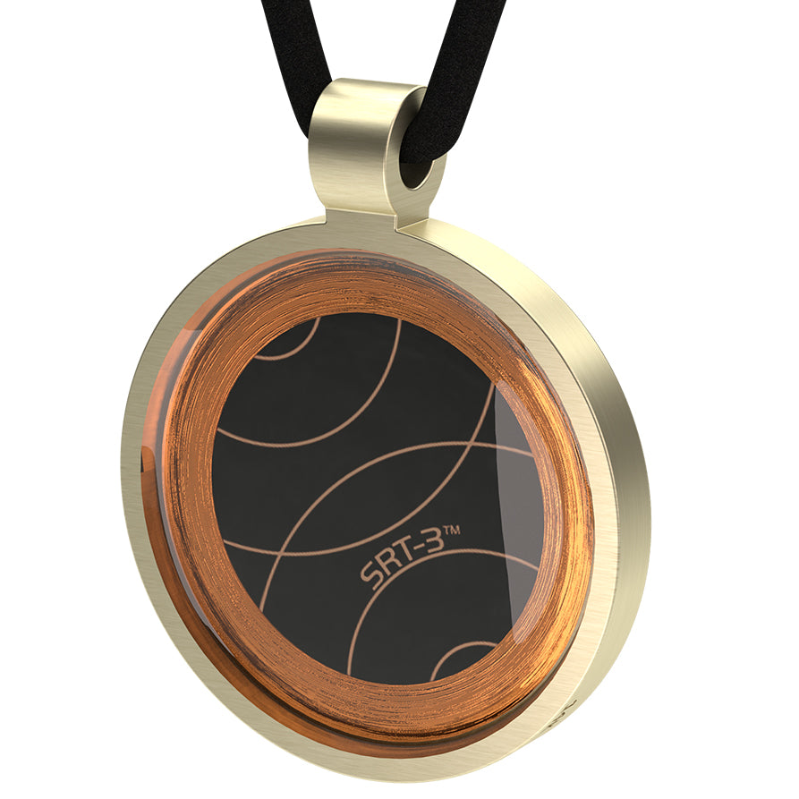 Q-Link Gold Retro SRT-3 Pendant (Brushed)