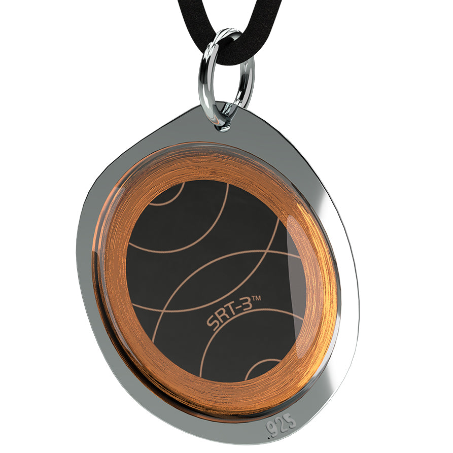 Q-Link Silver Pebble SRT-3 Pendant (Brushed)