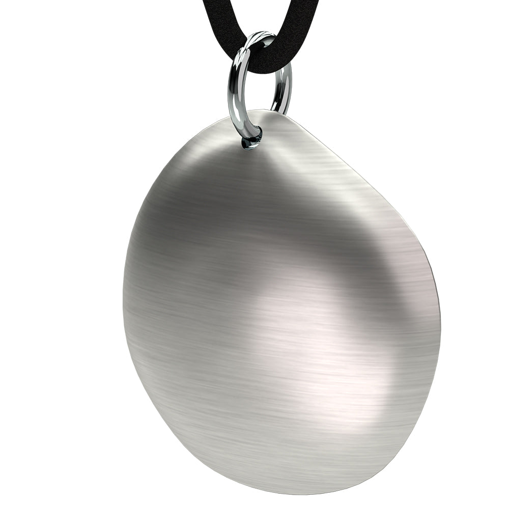 Q-Link Silver Pebble SRT-3 Pendant (Brushed)